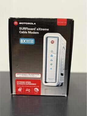Motorola SB6141 SURFboard DOCSIS 3.0 Cable Modem w/ Box Tested Working